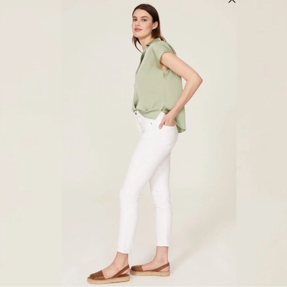 Madewell White Stovepipe high waist slim jeans